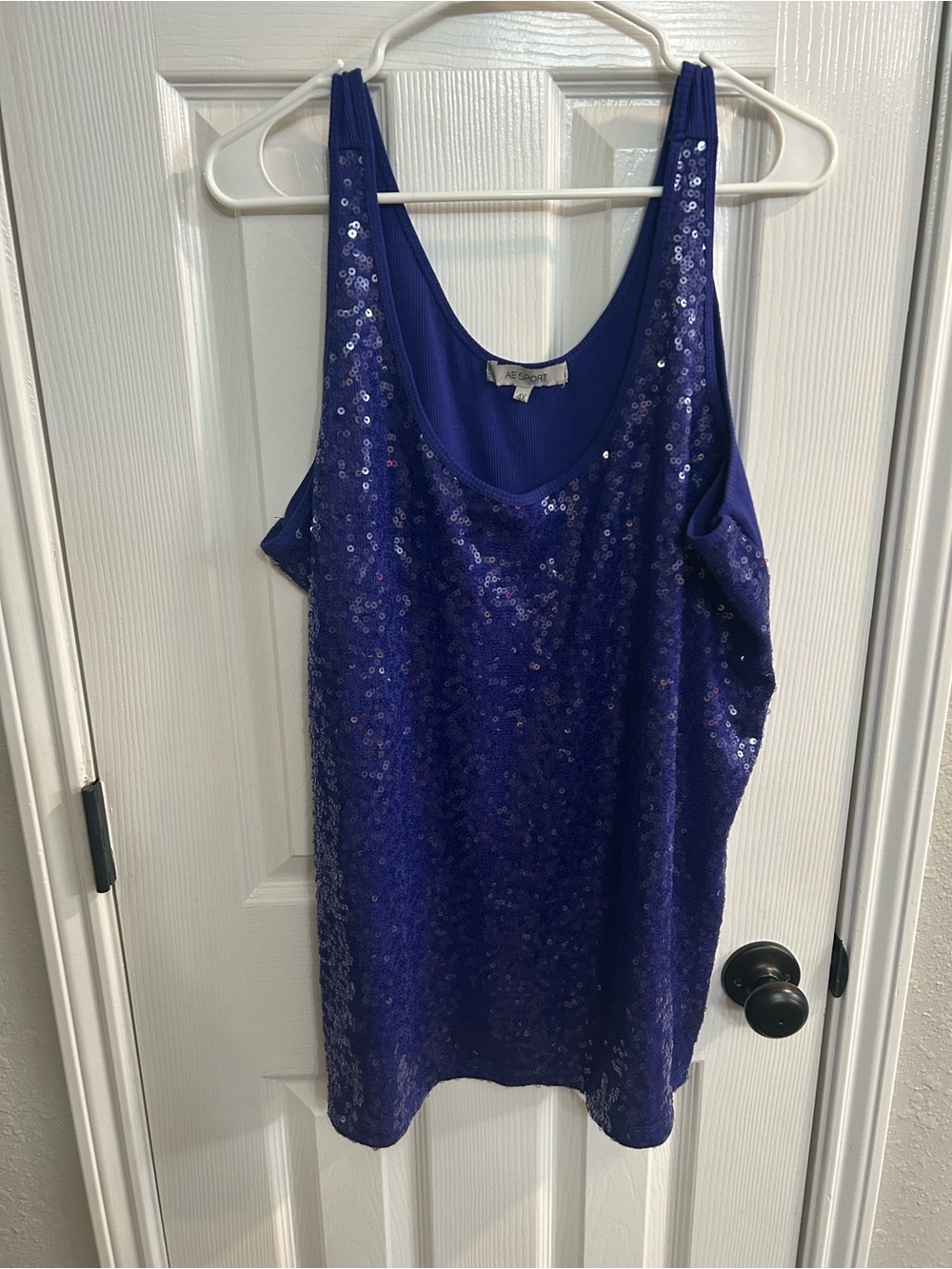 blue AE Sport brand sequin tank top Size 4X